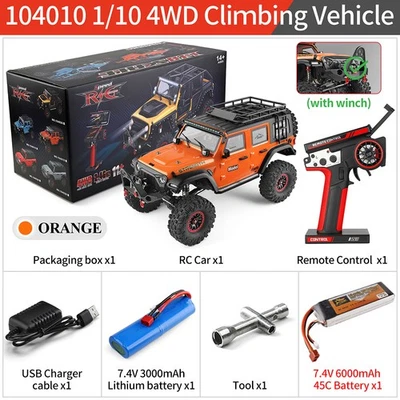 WLtoys 104010 1:10 RC Climbing Car 4WD 2.4G 3CH Off-Road Remote Control Brushed - Image 1 of 4