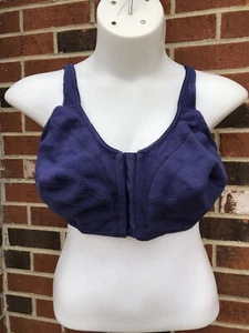 comfort choice bra navy blue 46B front closure Wirefree - Picture 1 of 5