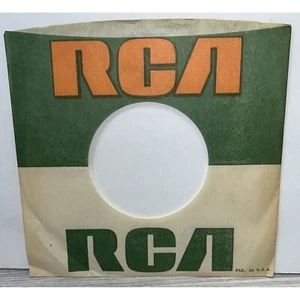 RCA Records Company Sleeve 45 RPM Vinyl Green White Orange Logo - Picture 1 of 4
