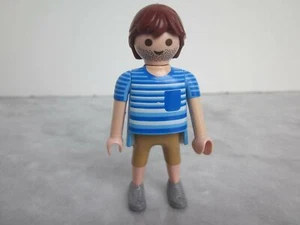Playmobil Figure Male Father in Shorts - Blue Tee Shirt - Dollhouse Family - Picture 1 of 4