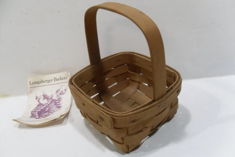 Longaberger Basket 5 x 5 x 2.5 with Handle #10 Cover