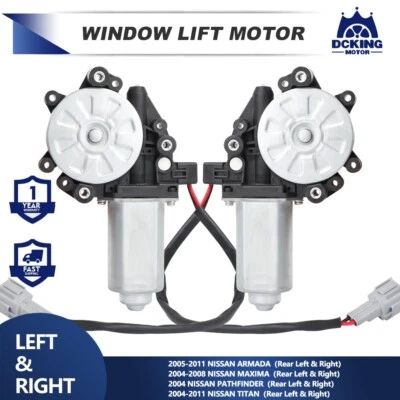 2X Window Motors For Nissan Armada Maxima Pathfinder Titan Rear Left And Right - Image 1 of 4