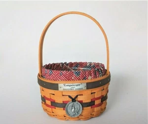 Longaberger 1997 cestino inaugurale, fodera bandiera, protezione e cravatta ~ nuovo NOS vintage - Foto 1 di 12