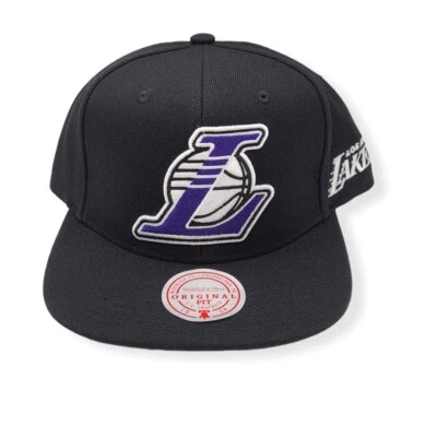 Mitchell & Ness Los Angeles Lakers Negativo Cadena Espacial Ajustable Snapback Sombrero Foto 1 de 4