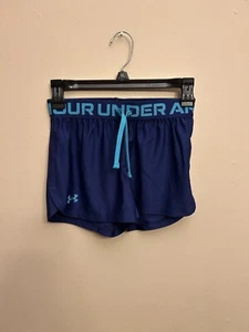 Under Armour Girls Youth Loose Athletic Shorts Blue Size YMD - Picture 1 of 10