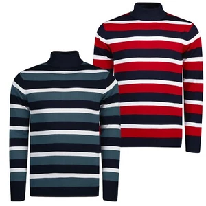 MAGLIONE MAGLIONE MAGLIONE MAGLIONE MAGLIONE MAGLIONE MADCAP DA UOMO MOD RETRO A RIGHE ROTOLO LAVORATO A MAGLIA Ashcroft MC99 - Foto 1 di 9