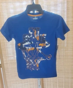 And1 Basketball Shirt Boys Size Small 6 7 Blue Cut Above Short Sleeve Graphic  - Picture 1 of 12