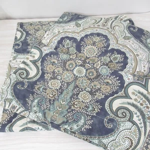 Pottery Barn Jordana Paisley 2 Euro Pillow Shams Blue 100% Cotton 28 X 29 India - Picture 1 of 12