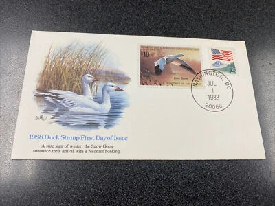 US RW55 Duck Stamp $10 FDC On Fleetwood Cover - Image 1 of 2