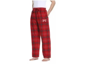 Concept Sport Sleepwear Men s Chicago Bulls Plaid Flannel Pajama, Red, Large - Picture 1 of 8