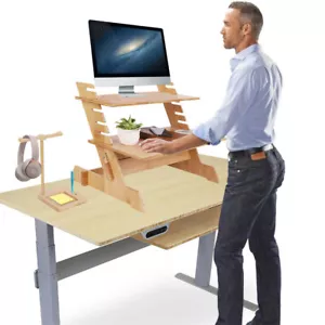 Verstellbarer Stehtisch Arbeitsplatte Station Erhöhung für Tastatur Monitor Computer USA - Bild 1 von 12