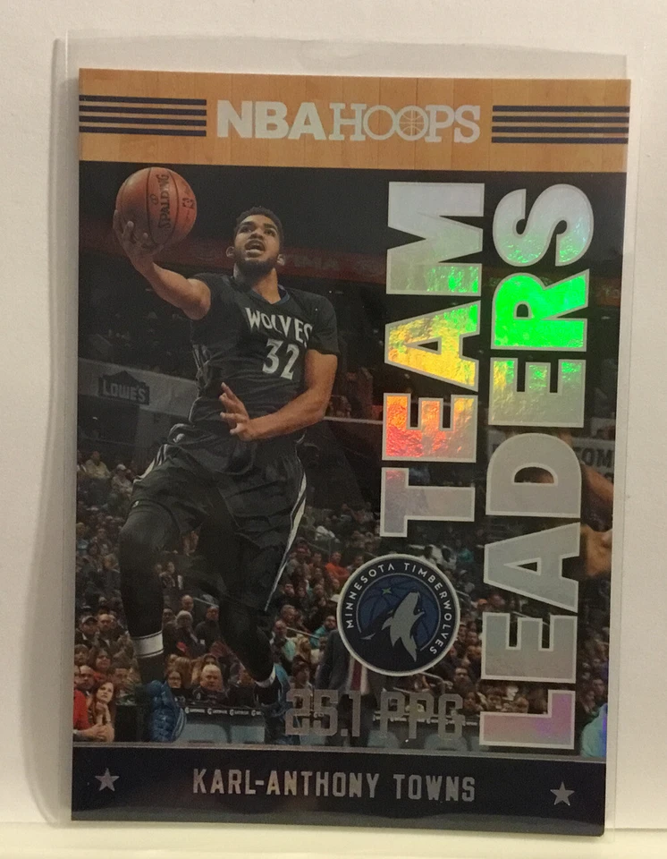 2017-18 PANINI HOOPS TEAM LEADERS KARL-ANTHONY TOWNS FOIL #29 TIMBERWOLVES MSK - Image 1 of 2
