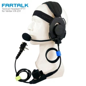Tactical U94 PTT Headset Mic For Vertex Standard VX-231 VX131 VX230 VX231 VX261 - Afbeelding 1 van 17