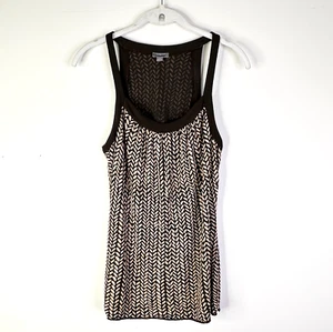 Ann Taylor Top Women S Brown Beige Halter Tank Sleeveless Boho Cottage Twee Y2K - Bild 1 von 7
