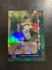 JUSTIN VERLANDER 2005 Bowman’s Best GREEN Rookie Auto /399 Detroit Tigers RC