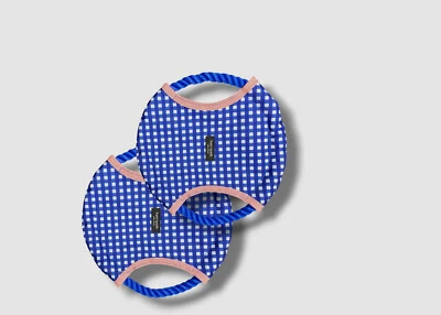 Juguete para masticar perro azul Kate Spade, disco volador de cuerda paquete de 2 Foto 1 de 3