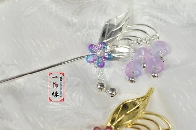 Pin para el cabello Ling-Long Drops/Palo para el cabello hecho a mano/Pin para el cabello/Accesorios para el cabello asiáticos Foto 1 de 4