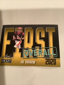 2023 Leaf Draft Football Joe Burrow Yellow First Overall Pick #10 Bengals