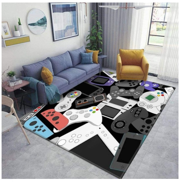 Retro Gaming Rug Carpet 100 X 150cm Xbox Nintendo Switch Nes Game Roomm Carpet Ebay