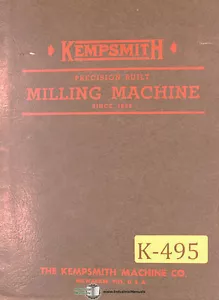 Kempsmith KNVA, Größe 4 Maximill Vertikalfräse, Betriebs- und Wartungsanleitung - Bild 1 von 1