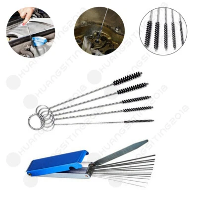 Motorcycle Carburetor Carbon Deposit Jet Cleaning Needles + Brushes For Yamaha - Image 1 of 4