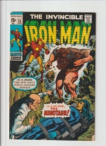 IRON MAN 24 - MADAME MASQUE - 1ST MINOTAUR - VALERIE (1970) - Picture 1 of 12