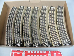 AG363-2# 35x Märklin H0/AC Track Piece M-Track Curved For 3600/800 Center Rail - Picture 1 of 5