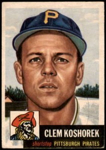 Clem Koshorek Card 1953 Topps  #8