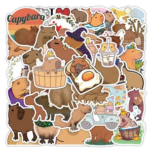 Capybara Sticker Cute Cartoon Animals Waterproof Labels 110Pcs Capybaras Decor - Picture 1 of 12