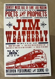2019.05.25 Hatch Show Print CMHOF Poetas y Profetas Jim Weatherly Compositor - Imagen 1 de 1