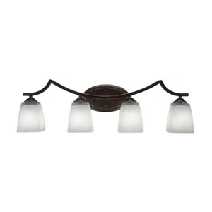 Toltec Zilo 4 Light Bath Bar, Dark Granite, 4.5" White Muslin Shade - 554-DG-460 - Picture 1 of 1