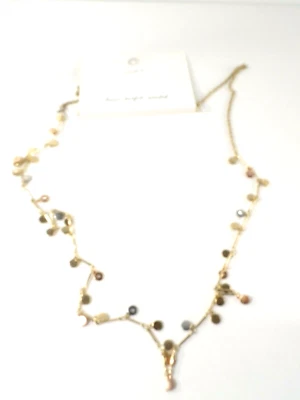 Collar Ann Taylor LOFT PARA MUJER Metálico Tri Color Pequeño Disco Cristal Nuevo con Etiquetas 39.50 Foto 1 de 4