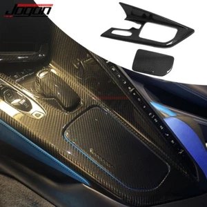 Center Console Panel Cover Trims Sticker Carbon Fiber For Corvette C8 2020-2025 - Picture 1 of 9