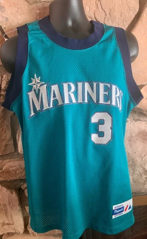 Rare Majestic Seattle Mariners Alex Rodriguez Basketball Jersey Size Medium Cover