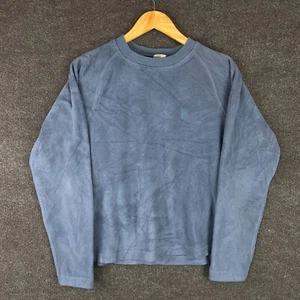 The North Face Womens Sweatshirt Size L Blue Long Sleeve Crew Neck Fleece Warm - Picture 1 of 16