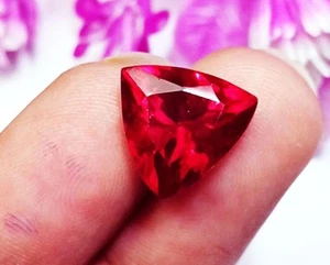 Trillion Shape Natural Red Ruby Loose Gemstone 6.60 Ct Certified With Free Gift - Picture 1 of 7