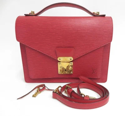 Auténtico Louis Vuitton Epi Monceau Bolso de Mano 2 Vías Bolso de Hombro Maletín F#48068 Foto 1 de 4