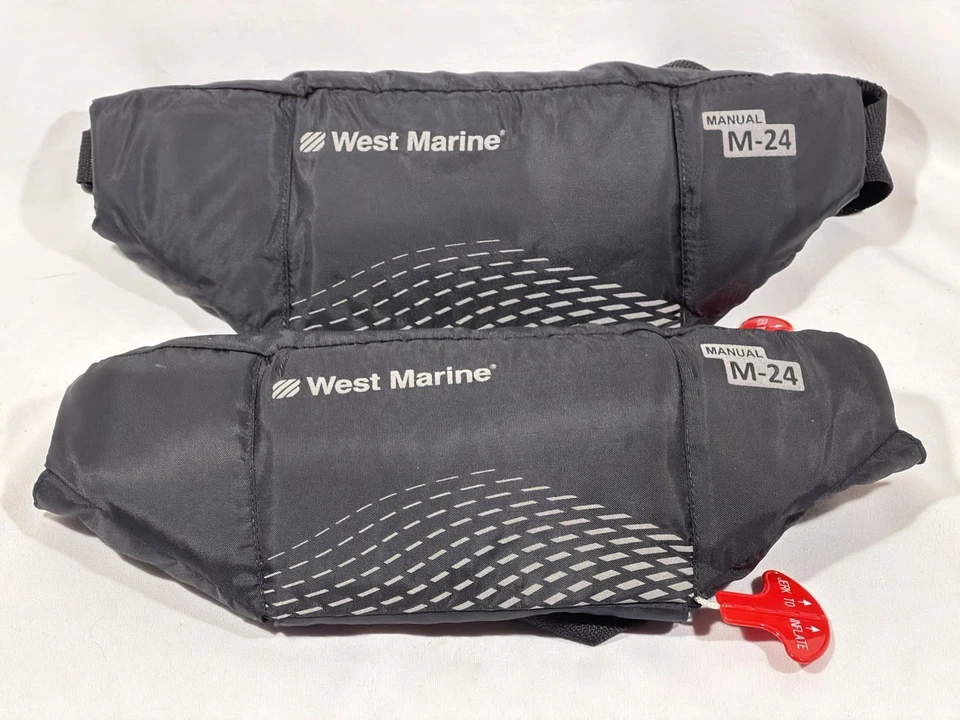 WEST MARINE M-24  Manual Inflatable Life Jacket Belt Pack Lot of (2) - Image 1 of 4