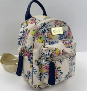 BETSEY JOHNSON Rucksack Pebbled Luv Betsey Small Kunstleder Floral Creme Navy - Bild 1 von 24