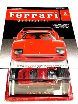 Ferrari Collection 1/43 Ferrari F40 Racing carregador de carro modelo vermelho.3 - Imagem 1 de 4