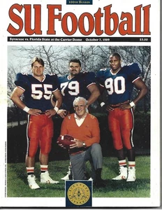 FLORIDA STATE ST SEMINOLES VS SIRACUSA NARANJA 1989 PROGRAMA DE FÚTBOL AMERICANO MacPHERSON - Imagen 1 de 1