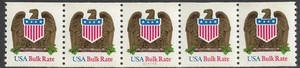 USA Briefmarke #2604 10c. Adlerstreifen mit 5 Platten #S11111 postfrisch - Bild 1 von 1