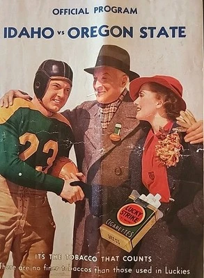 1935 Official Program Idaho VS Oregon State Football Fathers Day Lucky Strike + - Image 1 of 4