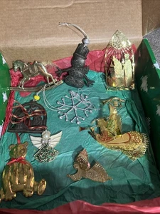 10 Metall verschiedene Weihnachten Messing & mehr Ornamente Abt 56 Engel Krippe Schnee - Bild 1 von 5