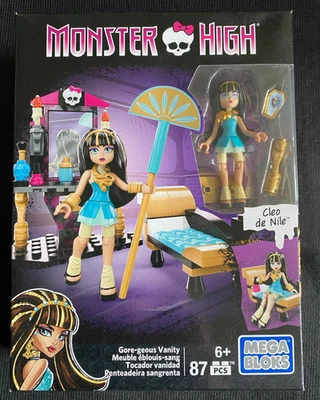 BNISB MEGA BLOKS MONSTER HIGH, Cleo de Nile Gore-geous Vanity set 2015,  rare - Image 1 of 4