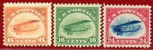 US 1918, #C1-3, 6c-24c, Mint, LH, OG, SCV $180 - Picture 1 of 2