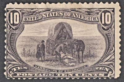 US # 290 *MINT OG H* { 10c HARDSHIPS OF EMIGRATION} TRANS-MISS 1898 THIN CV$ 140 - Image 1 of 4