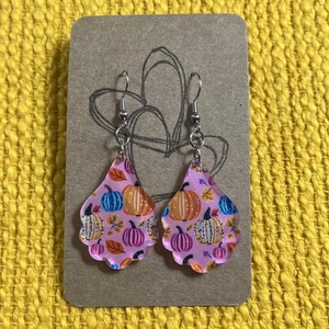 Bunte Kürbis Ohrringe NEU - Bild 1 von 11