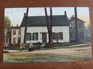 c1907 Drumm House, Johnstown, Fulton County, NY, Rotograph, fashions, bicycle - Picture 1 of 2