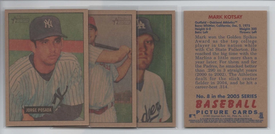 2005 Bowman Heritage *** MAHOGANY VARIATION  YOU PICK (1) From LOT SP  NEAR MINT - Image 1 of 1